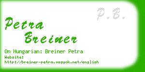 petra breiner business card